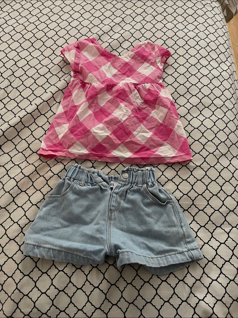 Pink Gingham Girls' Top - Brand Unknown